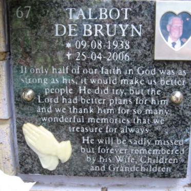 BRUYN Talbot, de 1938-2006