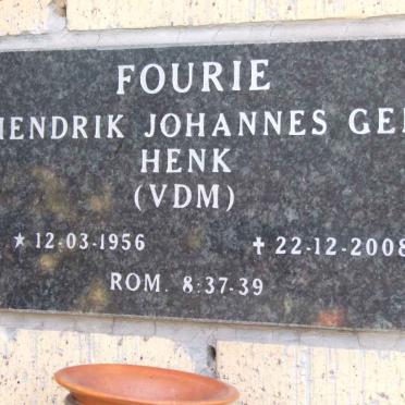 FOURIE Hendrik Johannes Gert Henk 1956-2008
