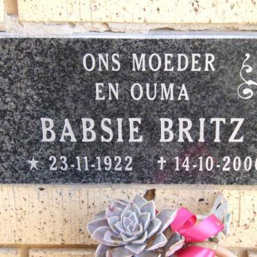 BRITZ Babsie 1922-2006