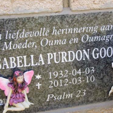 GOOSEN Isabella Purdon 1932-2012