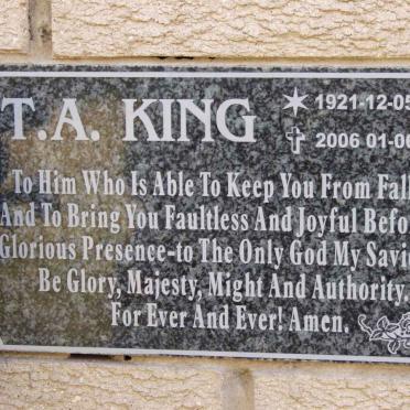 KING T.A. 1921-2006