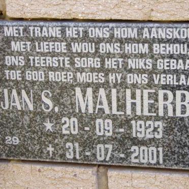 MALHERBE Jan S. 1923-2001