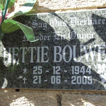 BOUWER Hettie 1944-2005