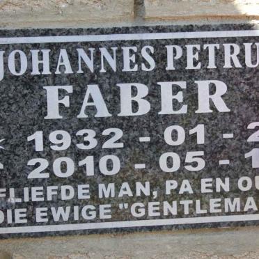 FABER Johannes Petrus 1932-2010