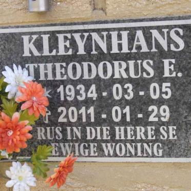 KLEYNHANS Theodorus E. 1934-2011