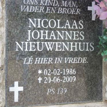 NIEUWENHUIS Nicolaas Johannes 1986-2009