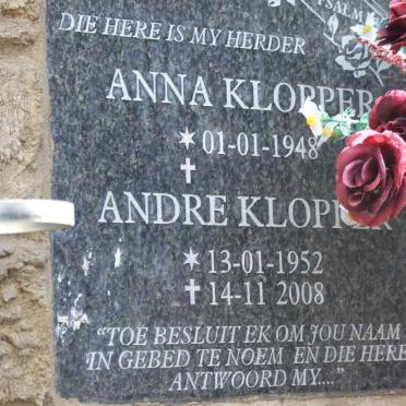 KLOPPER Andre 1952-2008 &amp; Anna 1948-