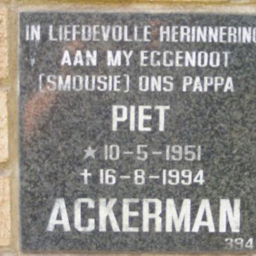 ACKERMAN Piet 1951-1994