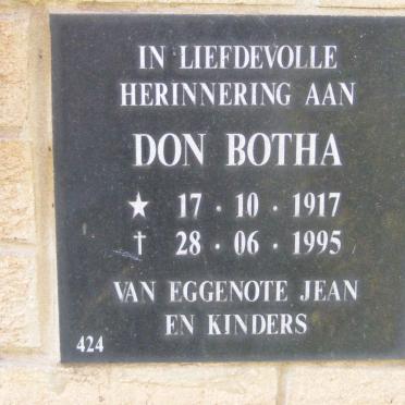 BOTHA Don 1917-1995