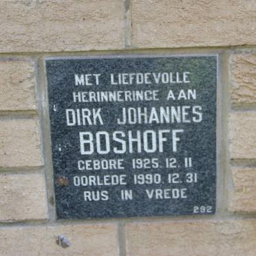 BOSHOFF Dirk Johannes 1925-1990