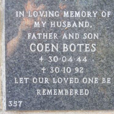 BOTES Coen 1944-1992