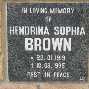 BROWN Hendrina Sophia 1919-1995
