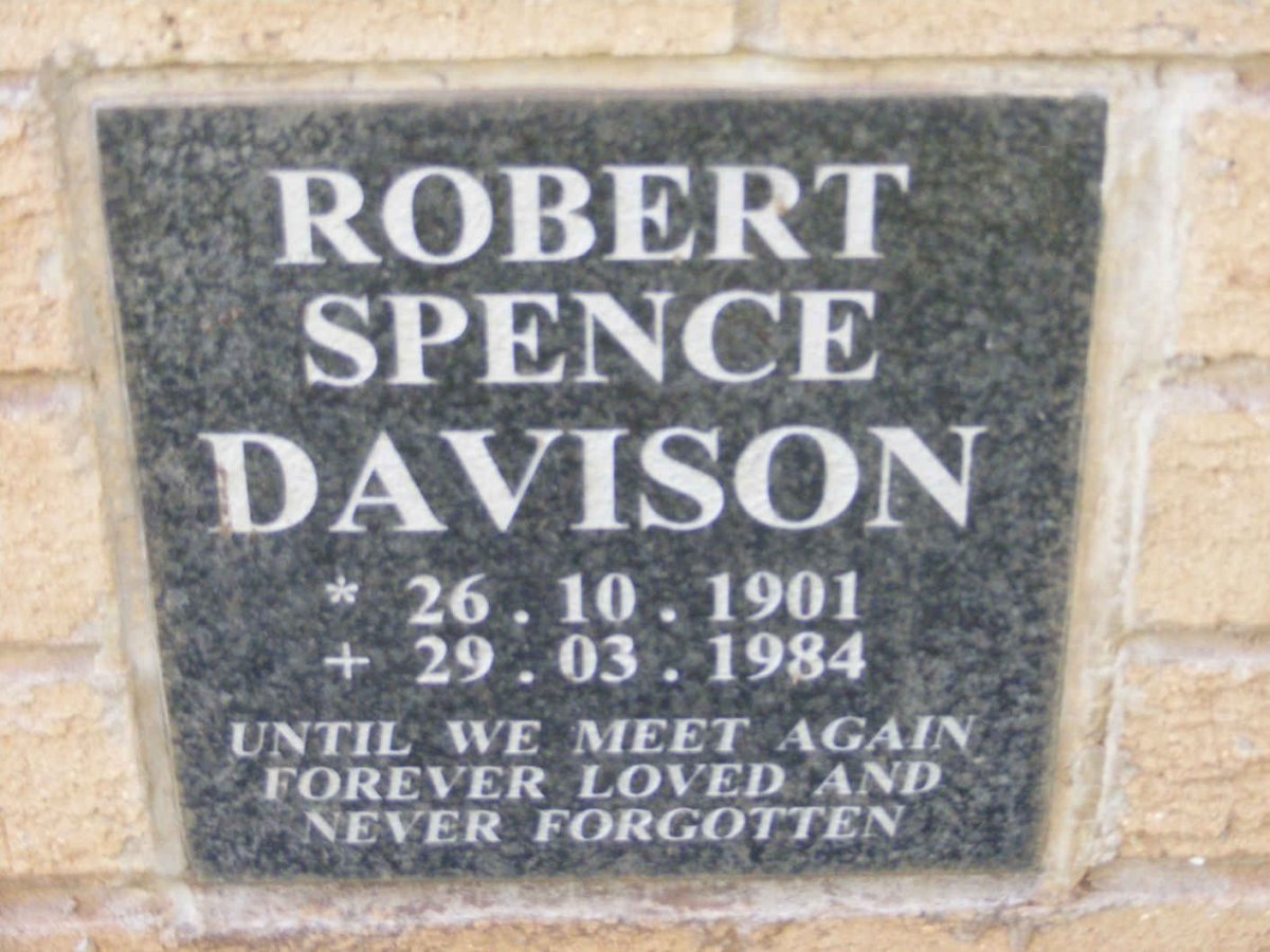 DAVISON Robert Spence 1901-1984
