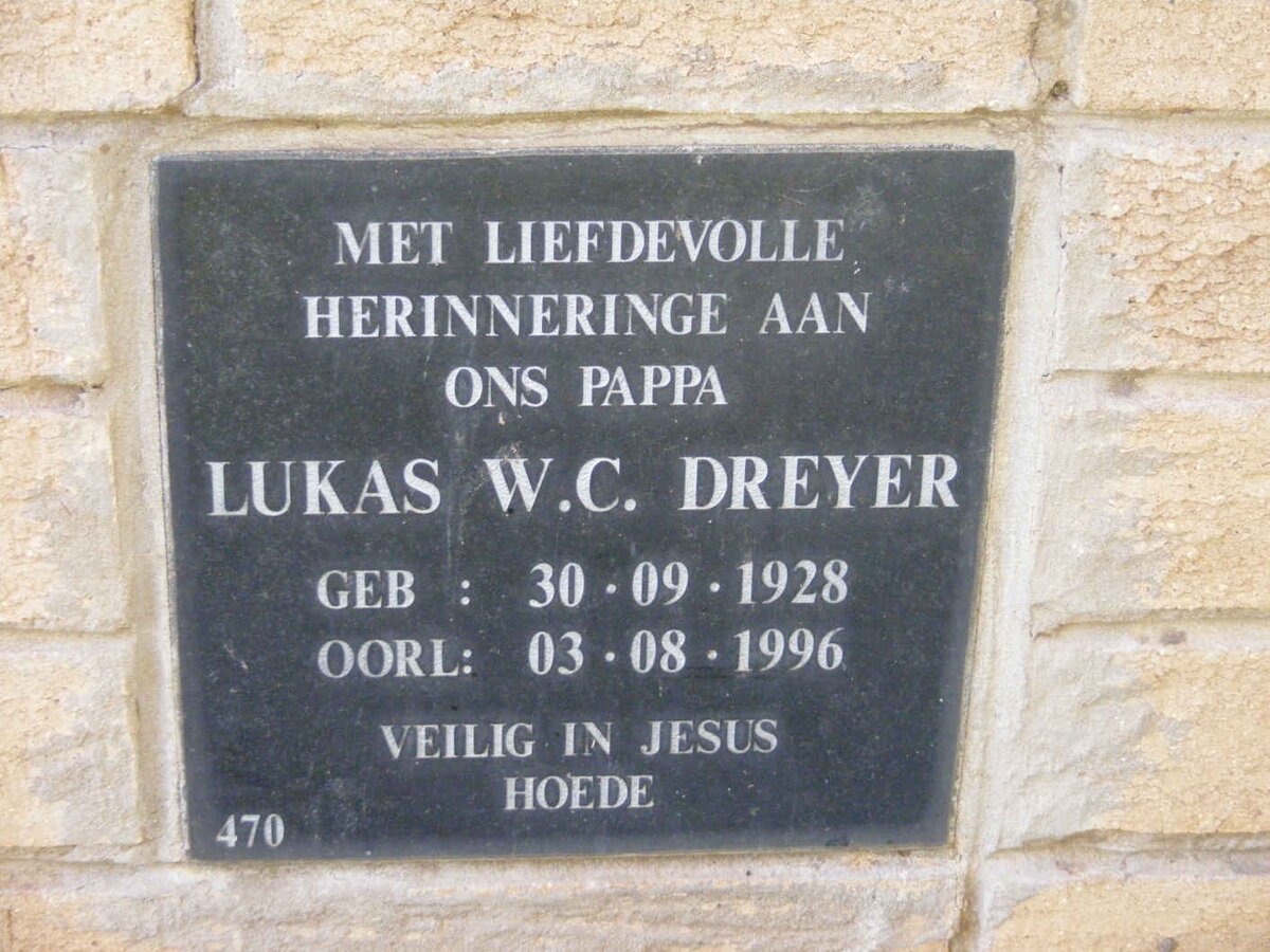 DREYER Lukas W.C. 1928-1996