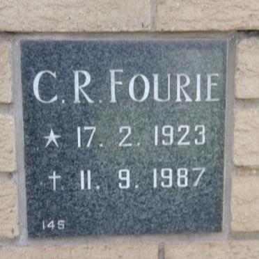 FOURIE C.R. 1923-1987