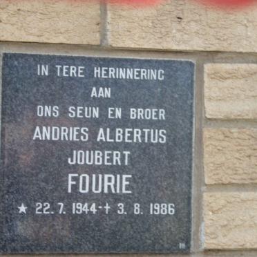FOURIE Andies Albertus 1944-1986