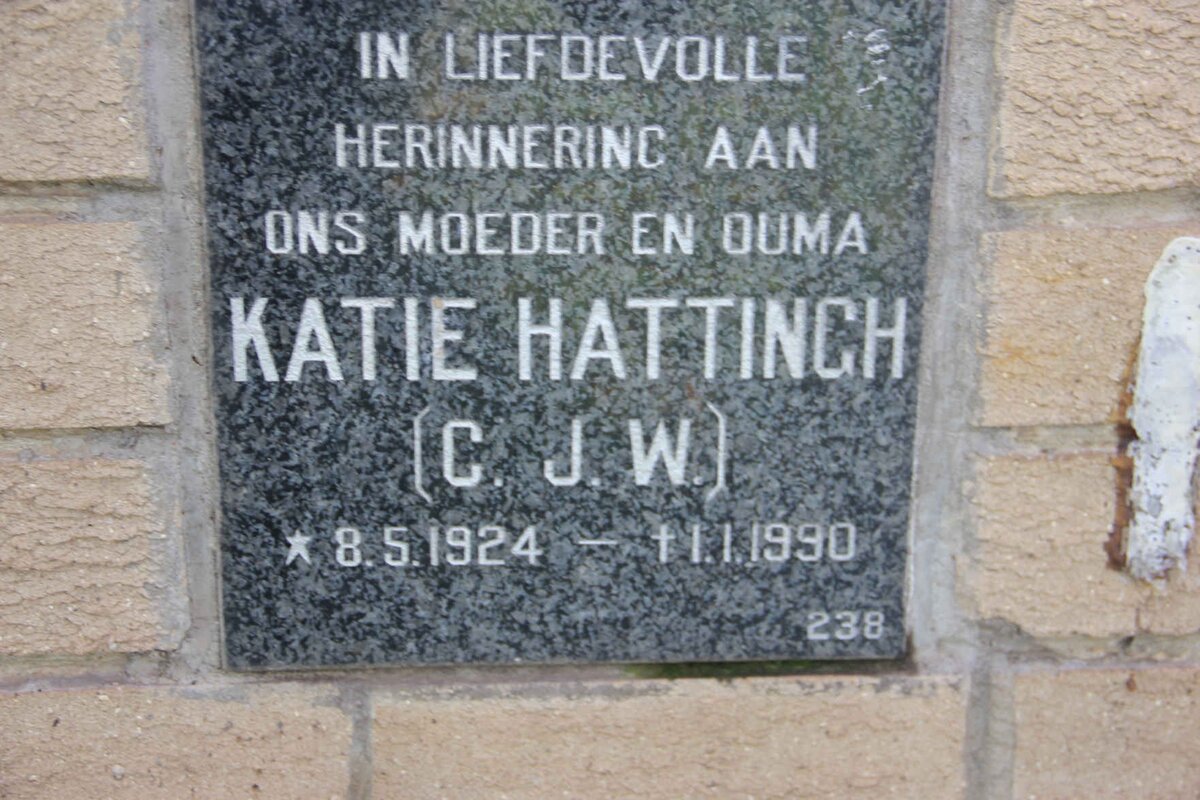 HATTINGH C.J.W. 1924-1990