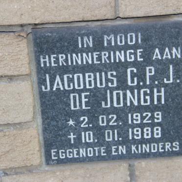 JONGH Jacobus C.P.J., de 1929-1988