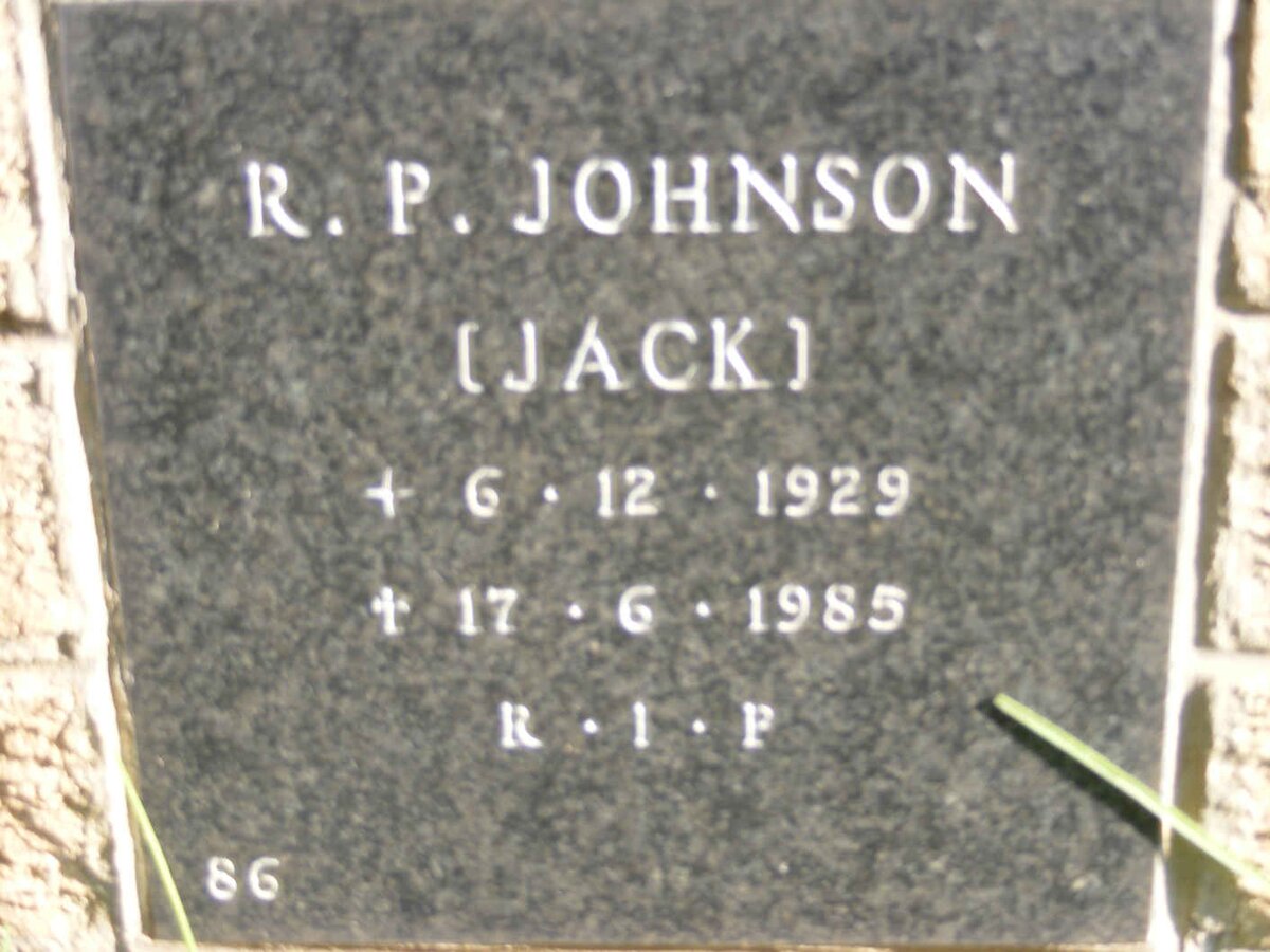 JOHNSON R.P. 1929-1985