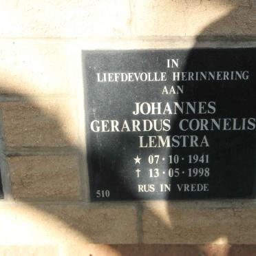 LEMSTRA Johannes Gerardus Cornelis 1941-1998