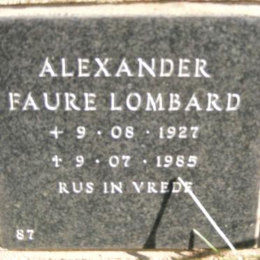 LOMBARD Alexander Faure 1927-1985