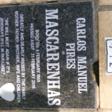 MASCARENHAS Carlos Manuel Pires 1959-2006