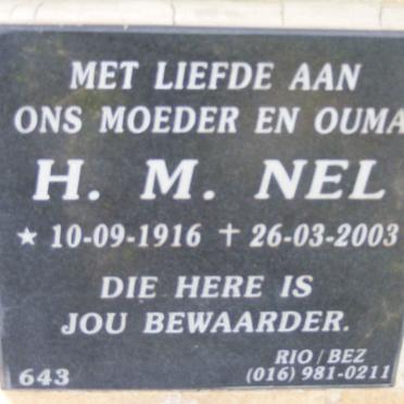 NEL H.M. 1916-2003