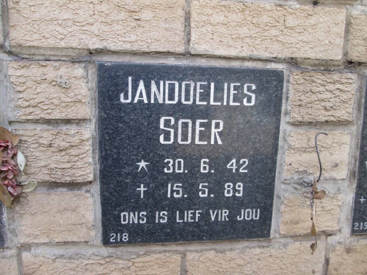 SOER Jandoelies 1942-1989
