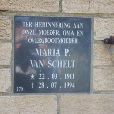 SCHELT Maria P., van 1911-1994