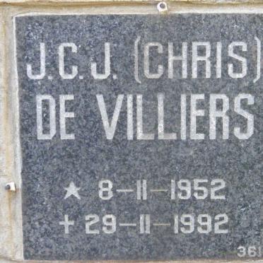 VILLIERS J.C.J., de 1952-1992
