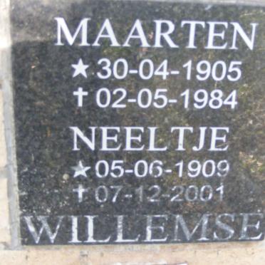 WILLEMSE Maarten 1905-1984 &amp; Neeltje 1909-2001
