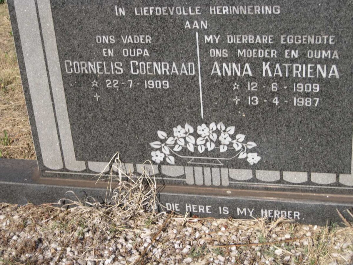 ? Cornelis Coenraad 1909- & Anna Katriena 1909-1987