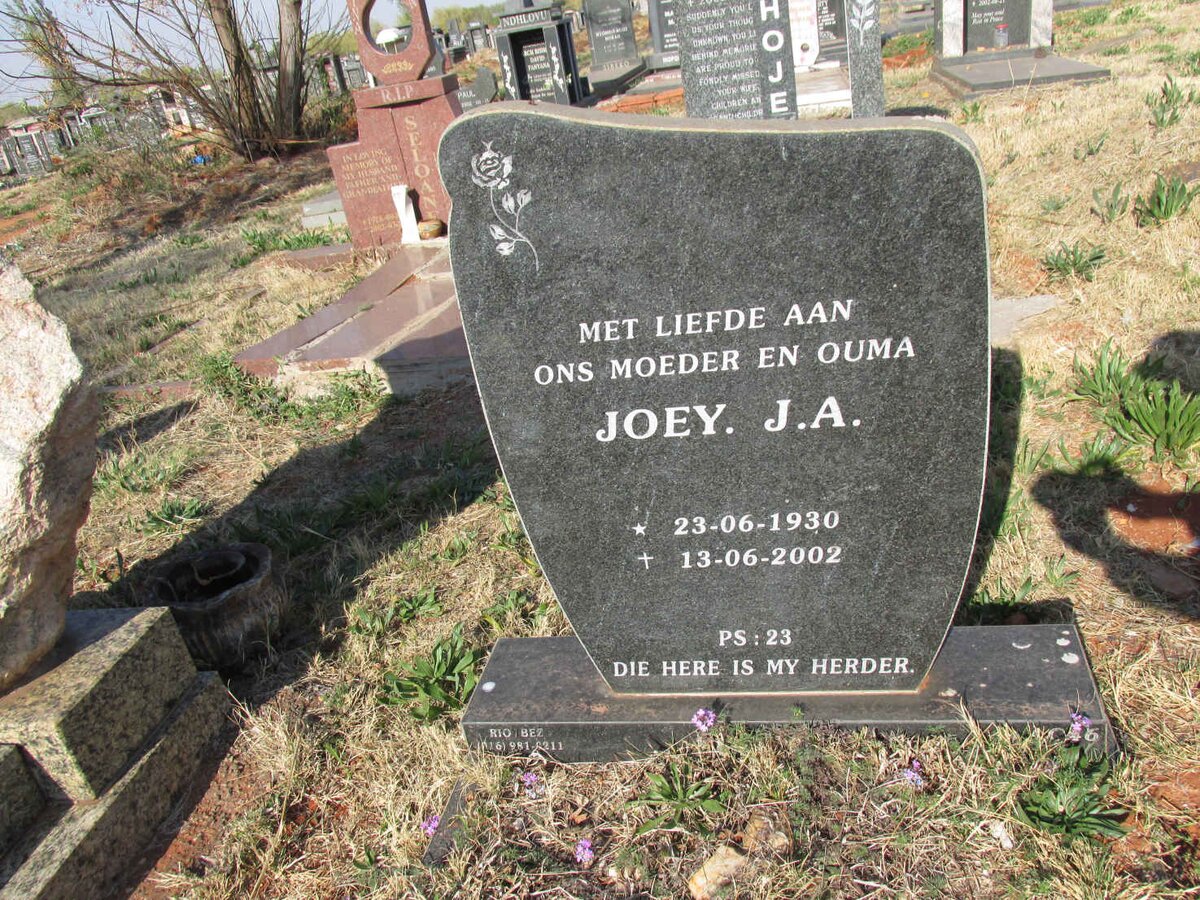 ? Joey J.A. 1930-2002