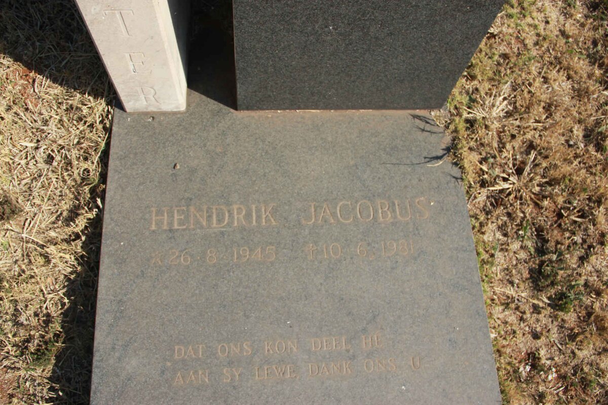 ?TER Hendrik Jacobus 1945-1981