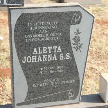 ? Aletta Johanna S.S. 1923-2010