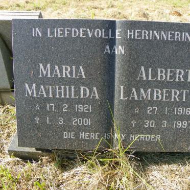 ? Albert Lambertus 1916-1997 &amp; Maria Mathilda 1921-2001