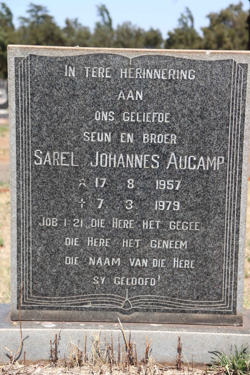 AUCAMP Sarel Johannes 1957-1979