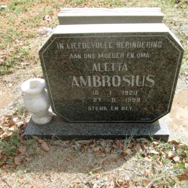 AMBROSIUS Aletta 1920-1999