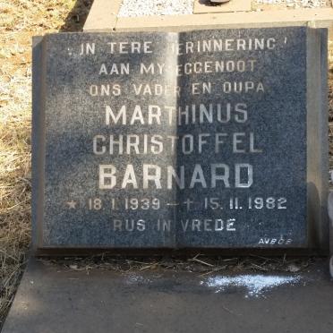 BARNARD Marthinus Christoffel 1939-1982
