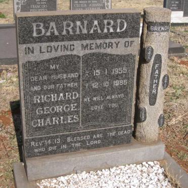 BARNARD Richard George Charles 1955-1986