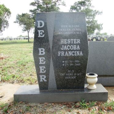 BEER Hester Jacoba Francina, de 1936-2005