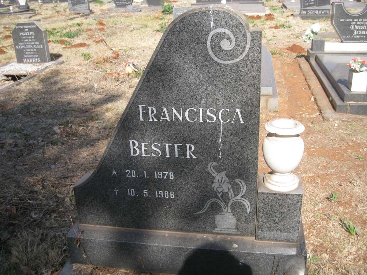 BESTER Jannie 1946-2011 :: BESTER Francisca 1978-1986_1