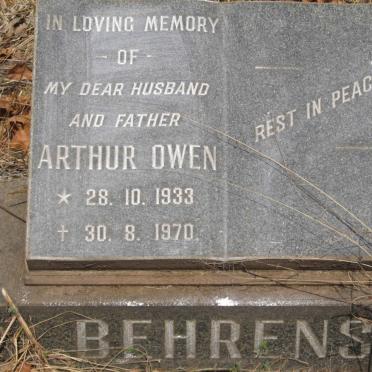 BEHRENS Arthur Owen 1933-1970