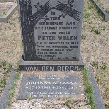 BERGH Pieter Willem, van den 1933-1977 &amp; Johanna Susanna 1941-2013