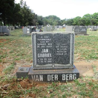BERG Jan Gabriel, van der 1947-1993