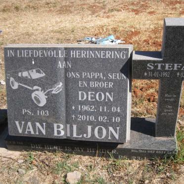 BILJON Deon, van 1962-2010 :: VAN BILJON Stefan 1992-2018