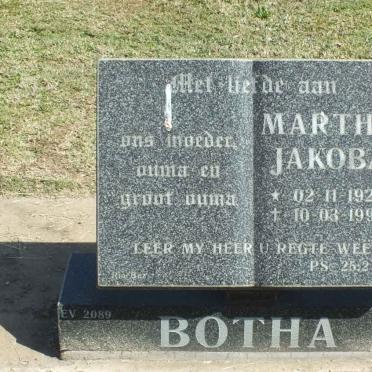BOTHA Martha Jakoba 1927-1996