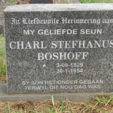 BOSHOFF Charl Stefhanus 1929-1954