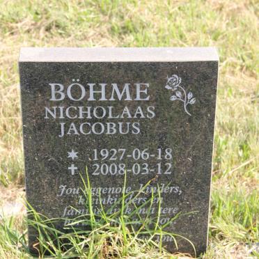 BOHME Nicolaas Jacobus 1927-2008