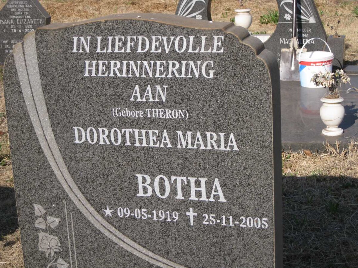 BOTHA Dorothea Maria nee THERON 1919-2005